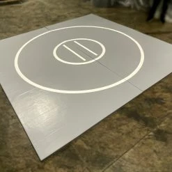 AK Athletic Equipment Clearance 10'x 10'x1.58" ULTRASHOCK Roll-Up Wrestling Mat Grey, No Circles