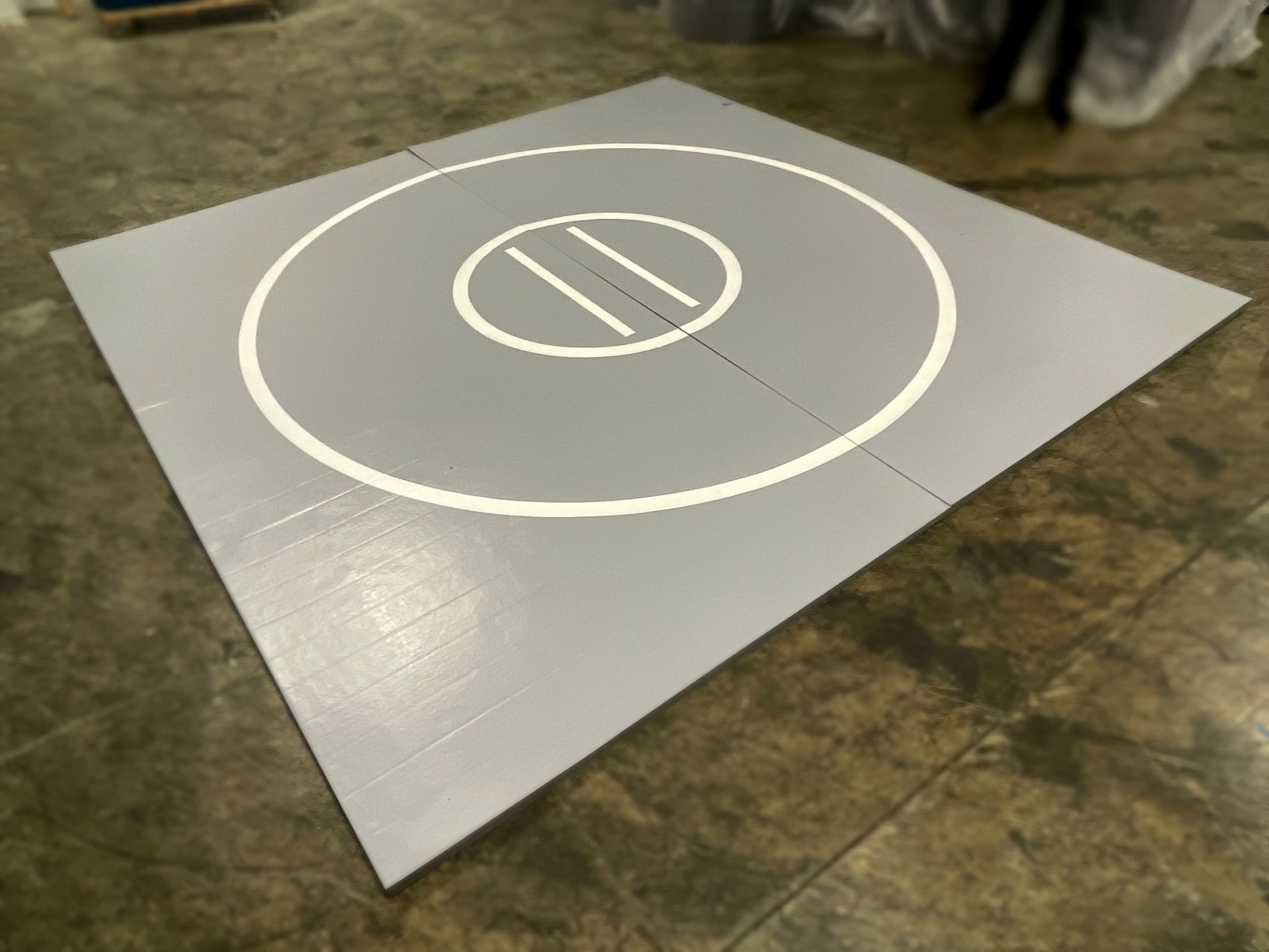 AK Athletic Equipment Clearance 10'x 10'x1.58" ULTRASHOCK Roll-Up Wrestling Mat Grey, No Circles 1 AK Athletic Equipment Clearance 10'x 10'x1.58" ULTRASHOCK Roll-Up Wrestling Mat Grey, No Circles