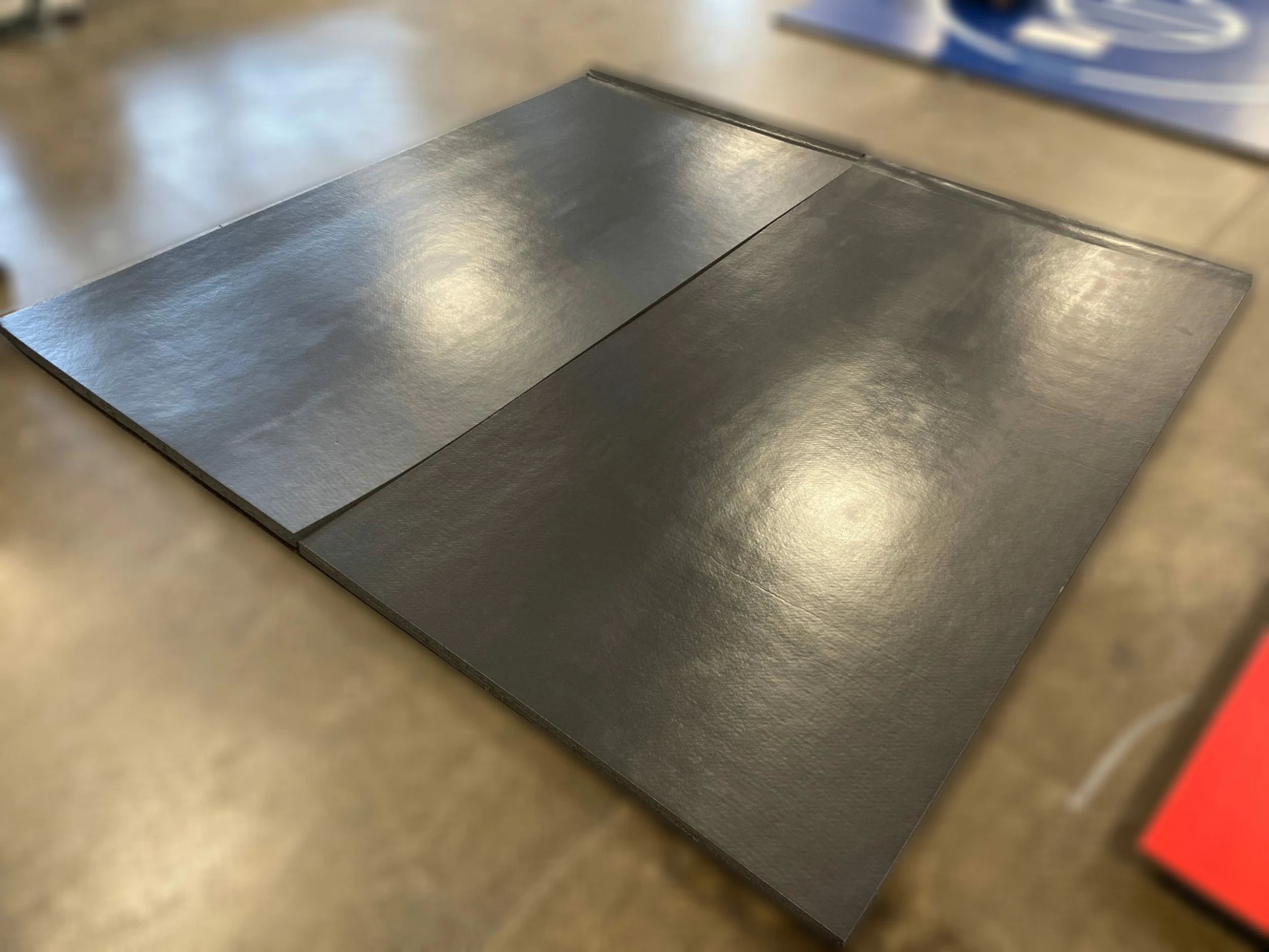 AK Athletic Equipment Clearance Ultra Shock Wrestling Mat 10' X 10' X 1 5/8" Roll-Up Mat Vinyl Flaw 1 AK Athletic Equipment Clearance Ultra Shock Wrestling Mat 10' X 10' X 1 5/8" Roll-Up Mat Vinyl Flaw