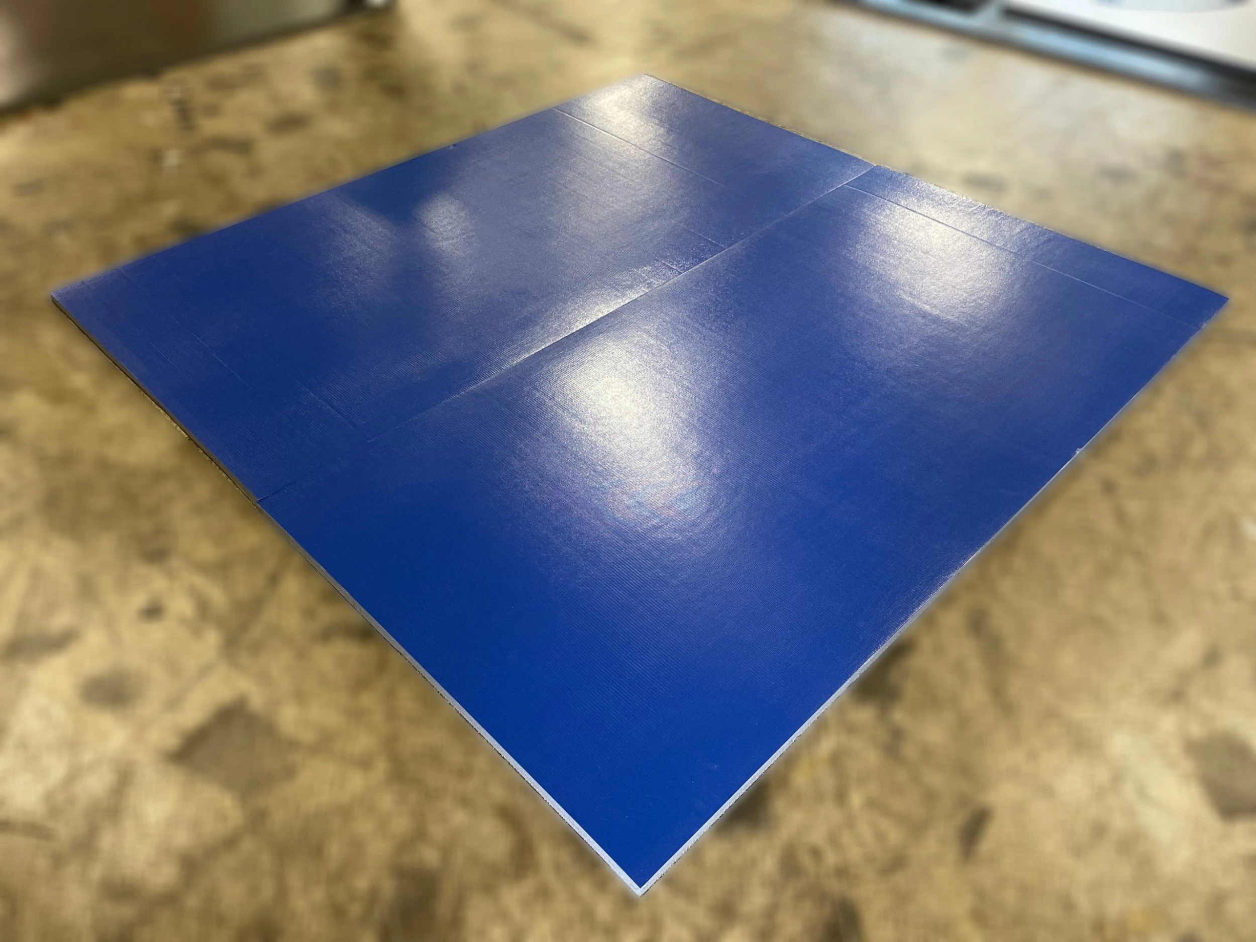 AK Athletic Equipment Clearance 8' X 8' X 1 3/8" Roll-Up Wrestling Mat Blue Vinyl Flaw 1 AK Athletic Equipment Clearance 8' X 8' X 1 3/8" Roll-Up Wrestling Mat Blue Vinyl Flaw