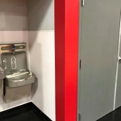 AK Athletic Equipment Wood Backed Corner Padding 6' Tall 6" Sides