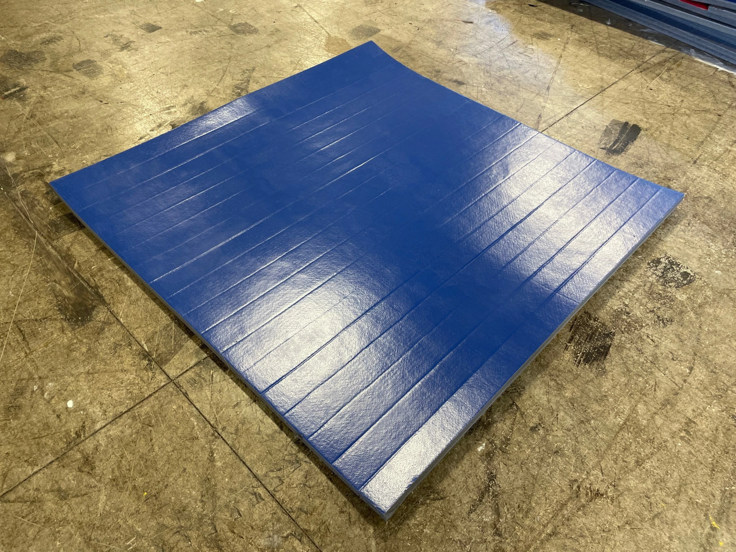 AK Athletic Equipment Remnant 6' X 6' X 1 3/8" Roll-Up Wrestling Mat Blue 1 AK Athletic Equipment Remnant 6' X 6' X 1 3/8" Roll-Up Wrestling Mat Blue