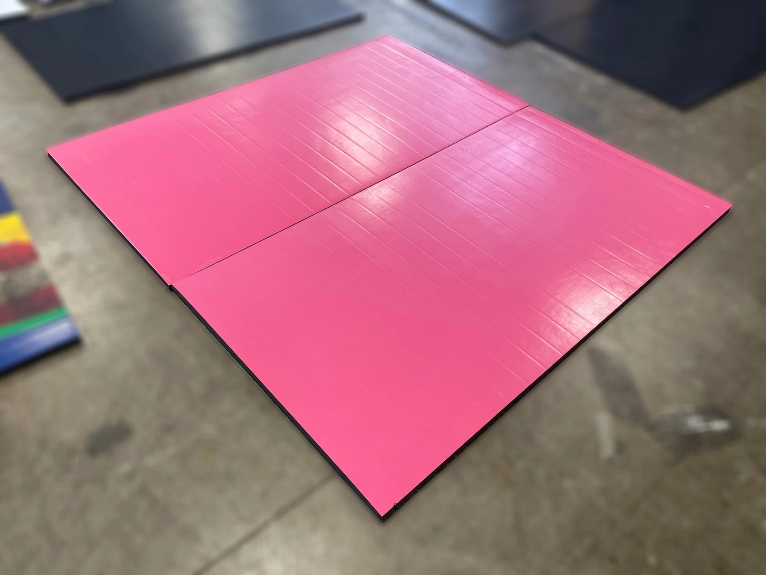 AK Athletic Equipment Clearance 7.5' X 8' X 1 3/8" Roll-Up Remnant Wrestling Mat Pink 1 AK Athletic Equipment Clearance 7.5' X 8' X 1 3/8" Roll-Up Remnant Wrestling Mat Pink