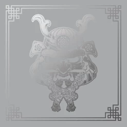 AK Athletic Equipment Clearance 8' X 8' X 1 3/8" Roll-Up Wrestling Mat Grey With Samurai Logo