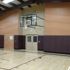 AK Athletic Equipment Custom Wood Backed Gym Wall Padding Panels 2' X 6' 51 AK Athletic Equipment Custom Wood Backed Gym Wall Padding Panels 2' X 6' -AK Athletic Equipment shop AKAthleticsbasketballbrownwallpadding scaled