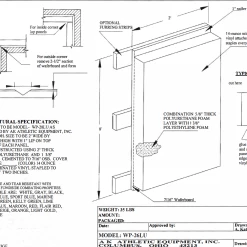 AK Athletic Equipment Custom Wood Backed Gym Wall Padding Panels 2' X 8' 29 AK Athletic Equipment Custom Wood Backed Gym Wall Padding Panels 2' X 8' -AK Athletic Equipment shop COMBOFOAM8 TALL