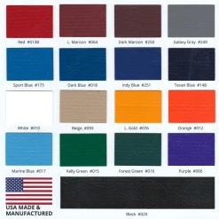 AK Athletic Equipment shop 10 AK Athletic Equipment 14 Oz Vinyl And 18 Oz Vinyl Color Samples 3" X 7"