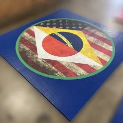 AK Athletic Equipment Clearance 8' X 8' X 1 3/8" Roll-Up Wrestling Mat Logo Flaw