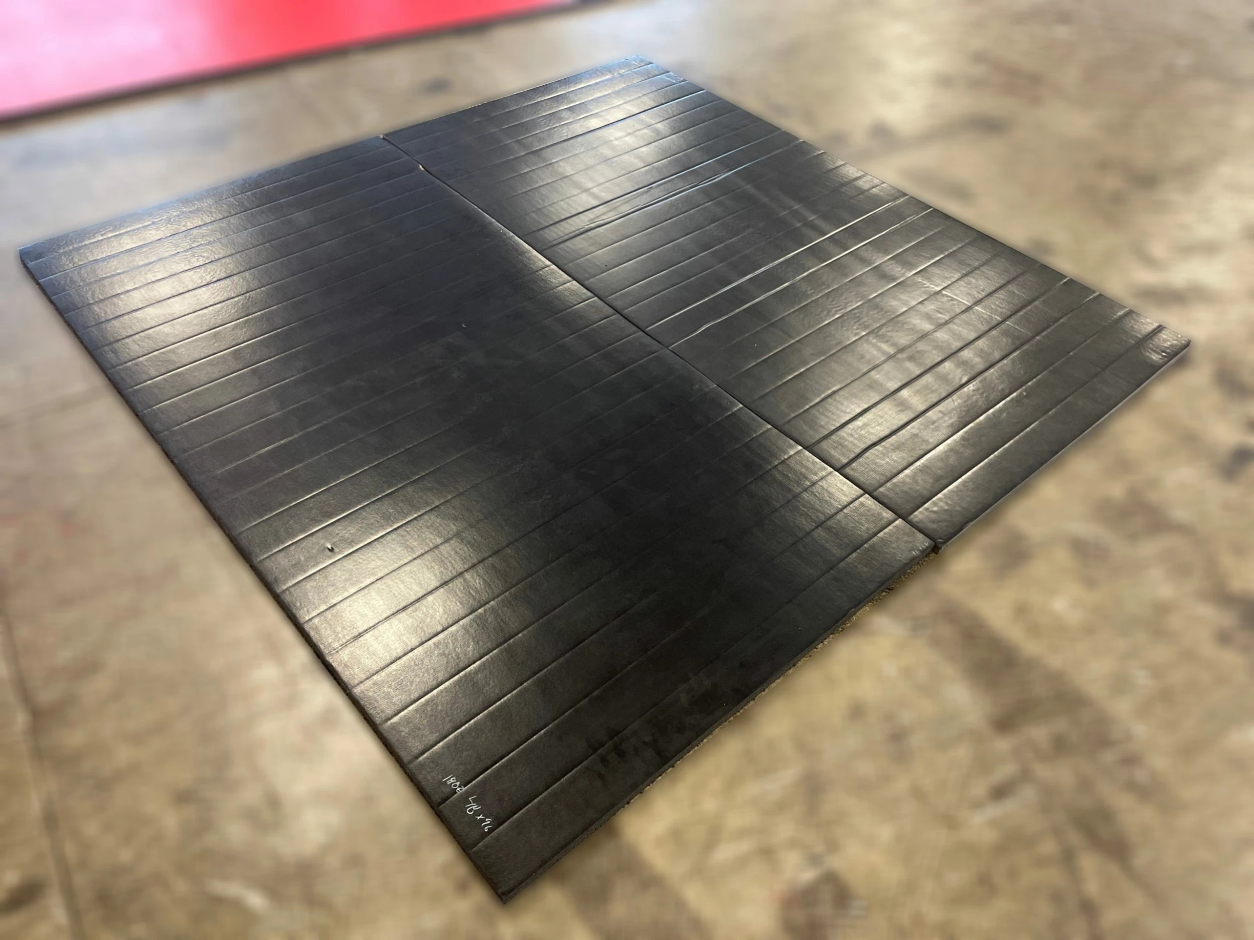 AK Athletic Equipment Clearance 8' X 8' X 1 3/8" Roll-Up Wrestling Mat Black With Vinyl Flaw 1 AK Athletic Equipment Clearance 8' X 8' X 1 3/8" Roll-Up Wrestling Mat Black With Vinyl Flaw