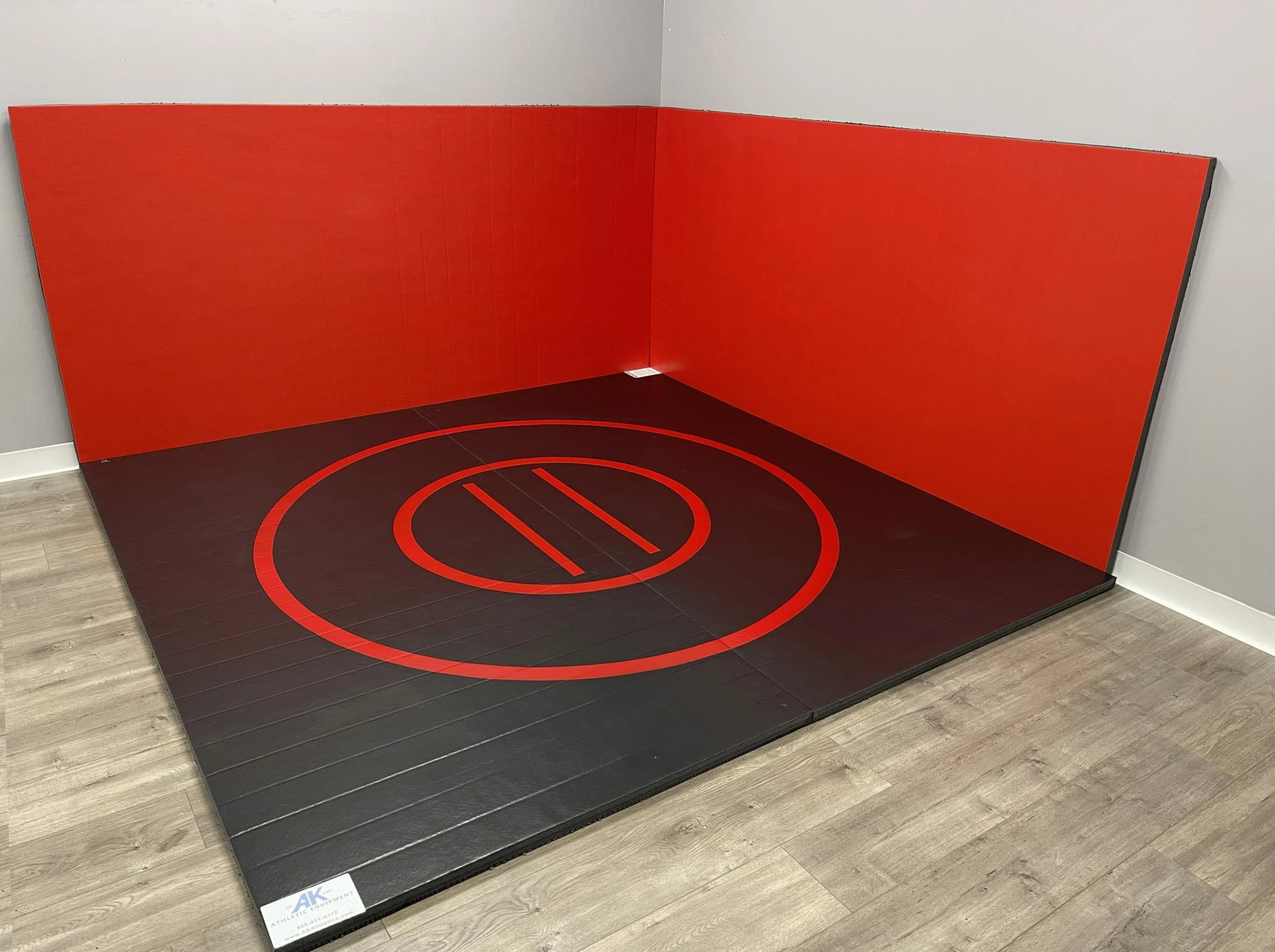 AK Athletic Equipment Instant Wrestling Room 8' X 8' Wrestling Mat And Removable Roll Up Wall Pads Package 1 AK Athletic Equipment Instant Wrestling Room 8' X 8' Wrestling Mat And Removable Roll Up Wall Pads Package
